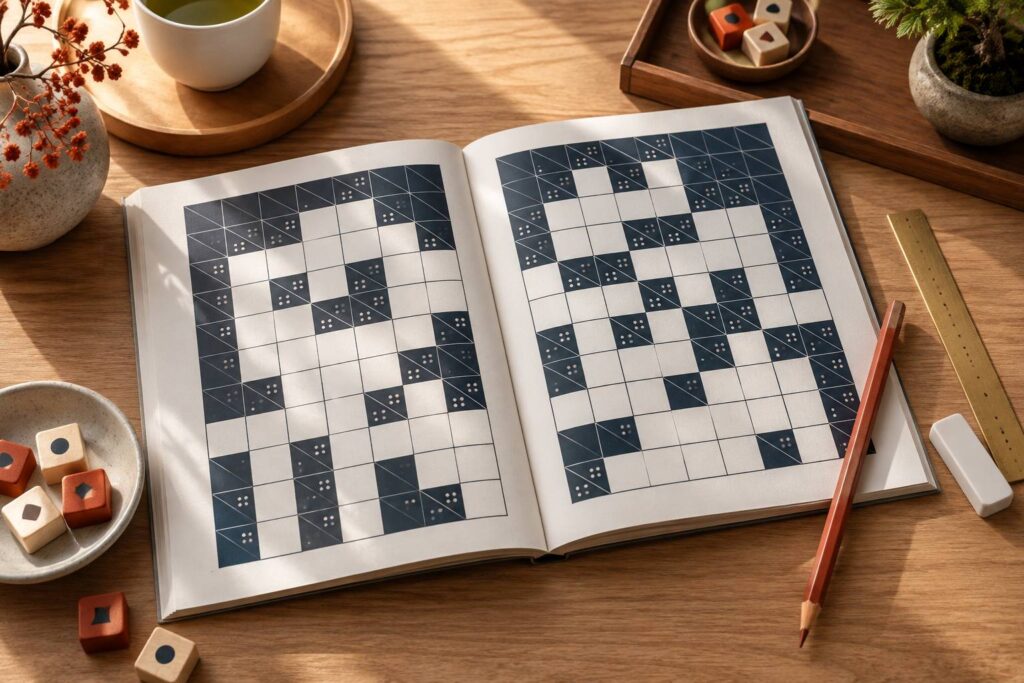 Illustration éditoriale du sujet : Kakuro : règles du jeu et principes des sommes expliqués