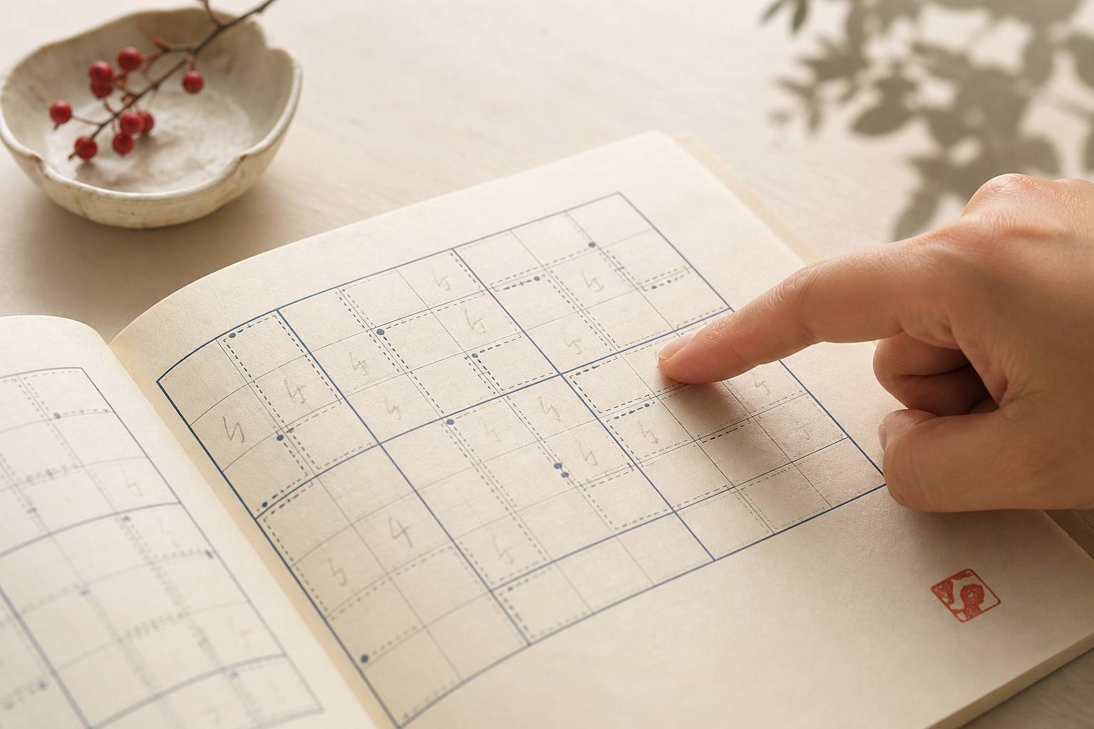 Grille de sudoku killer avec cases remplies au crayon et cages