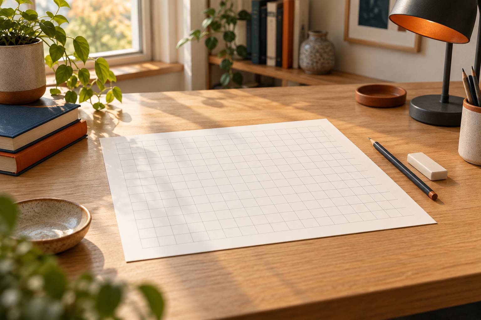 Feuille de puzzle vide sur une table en bois avec un crayon